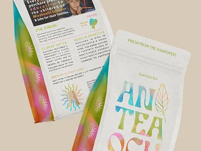 Anteaoch Tea Brand Identity beer branding cafe coffee coffee shop colorful design ecuador graphic design illustration jungle logo soda can tea tea company tropical typography ui ux vector