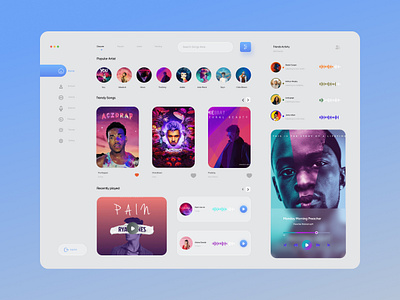 Music player dashboard design (remake) animation dashboard design dribble graphic design illustration music reach uidesign uxdesign web