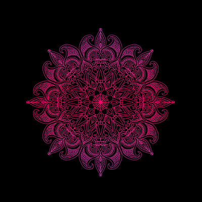 Mandala on Black adobe photoshop graphic design illustration mandala photoshop symmetry vector