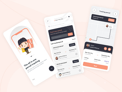 Courier Service App UI Design app app design app development courier service delivery design home delivery interface logistics logistics app mobile app design order parcel tracking shipping shipping management startup tracking ui uiuxdesign ux