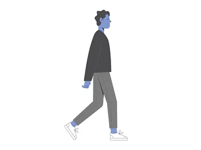 Man walking illustration man people