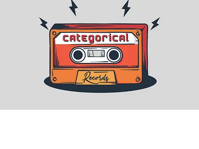 vintage cassette tape illustration design graphic design illustration logo vector