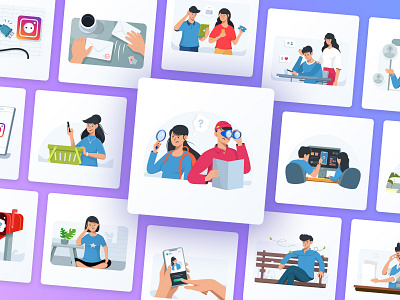 Empty States Illustration 2d illustration app character clean design empty state illustration mobile placeholder ui vector website