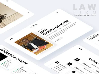Lawyer, Jean Faustin Kamdem adobe xd design figma law website ui ux website