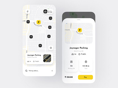 Parking Space Finder app branding design graphic design logo typography ui ux vector