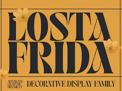 Losta Frida - Decorative Serif family art calligraphy design display elegant font font resource fonts handwriting lettering ligature font ligatures logo modern modern calligraphy protfessional sans serif sans serif font serif serif font