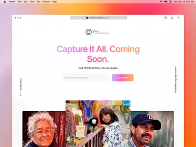 iPhone Photography School branding course design designer drone iphone iphone photography iphone school of photography landing online course photography school slo mo test ui ux web xd design