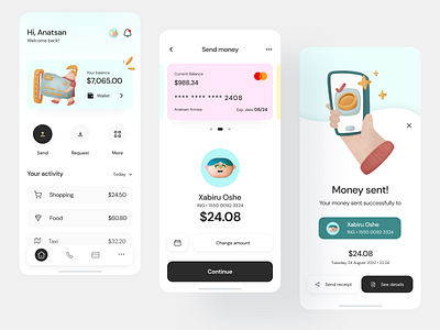 Easy Save Banking Mobile App 3d animation app banking branding design dribble graphic design illustration logo money motion graphics travelapp ui uiux ux