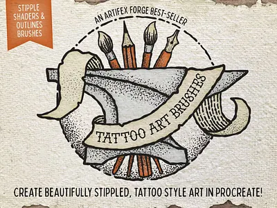 Tattoo Art Brushes - Procreate brush brushes ink inked jerry liner outline procreate brush procreate brushes sailor shader shaders stipple stippled tatto art tatto brush tatto brushes tattoo tattooed tattoos