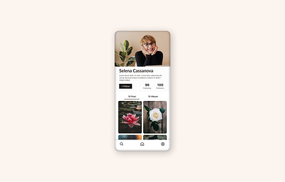 DailyUI #006 - User Profile 006 application challenge collect ui daily challenge dailyui dailyui006 design figma mobile profile ui user