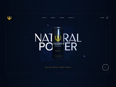 Poseidon's Moringa Energy Drink - Web design 3d 3d design beverage website design can design interactive website motion graphics website design and development