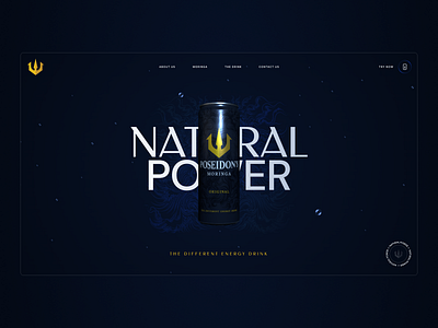 Poseidon's Moringa Energy Drink - Web design 3d 3d design beverage website design can design interactive website motion graphics website design and development