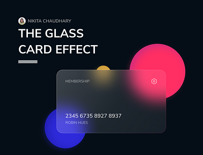Glass Card Effect card design glass effect glassmorphism ui ui designer weekly design