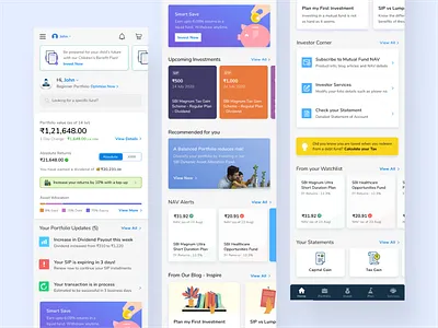 Dashboard - Investap design figma ui