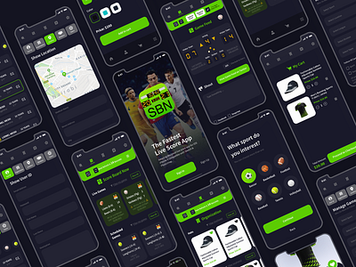 Live Sccore App graphic design ui