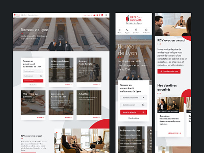 Lyon city bar association — UX/UI Design achille attorney court delobbel france hero video homepage huge content justice law lawyer lyon ui ui design ux ux design web webdesign website
