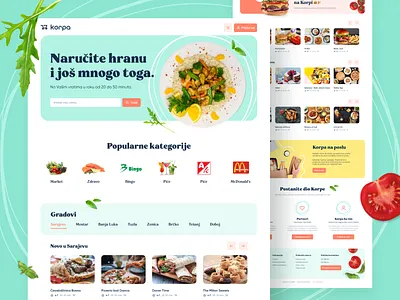 Food Delivery Website Redesign delivery food groceries landing page plate ui ui ux web webdesign website