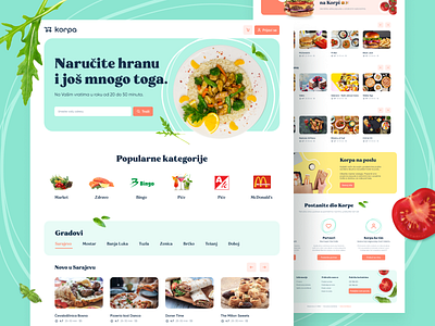 Food Delivery Website Redesign delivery food groceries landing page plate ui ui ux web webdesign website