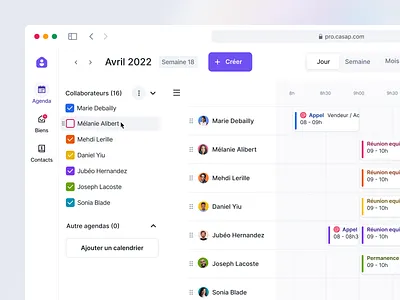 Calendar : Timeline app calendar casap clean event hours interface meeting planner project project management roadmap saas schedule shift task timeline