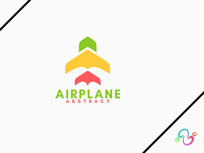 Abstract Airplane Logo abstract aircraft airplane airport aviation brand design brand designer color colorful logo design logo designer logo for sale logo idea logo inspiration logomark logotype modern plane simple zzoe iggi