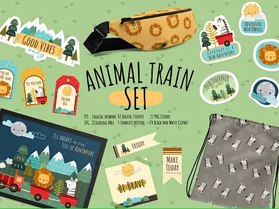 Animal Train Designs mountain