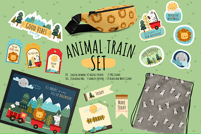 Animal Train Designs mountain