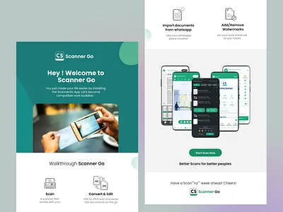 Scanner Email Template app branding design email email template home screen scanner strap template ui ux vector