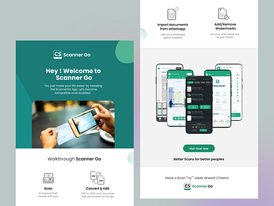 Scanner Email Template app branding design email email template home screen scanner strap template ui ux vector