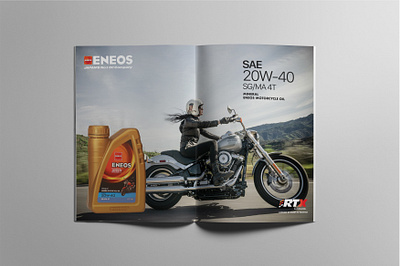 ENEOS Lubricants branding leaflet photoshop print