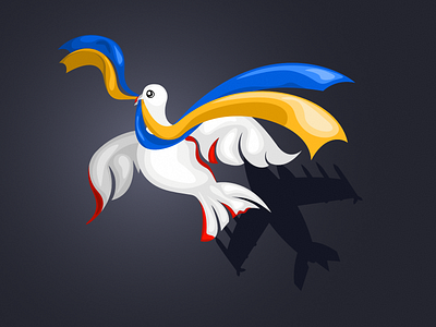 Live in Peace affinity designer art artist artwork bird design digital art dove drawing graphic design illustration illustrations illustrator live in peace military plane peace plane stand with ukraine ukraine war