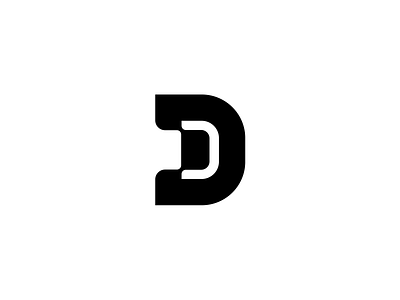 Letter D black brand branding d design elegant illustration letter logo logotype minimalism minimalistic modern monochrome pixel tech vector white