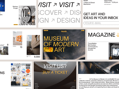MoMA Landingpage Rebranding Concept UI Map | Museum art clean design landing page minimal modern art moma museum museum of modern art sections typography ui ui design ui map ux ux design web web design website