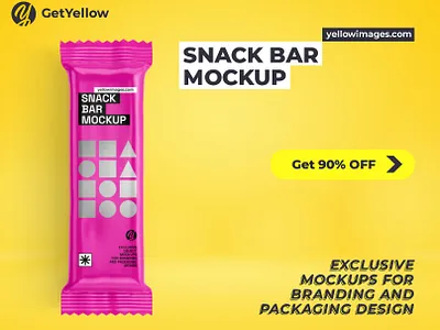 Snack Bar Mockup snack snack bar yellow roma