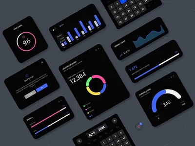 Dashboard UI Elements clean clean ui dark theme dashboard dashboard components dashboard elements design ui ui components ui elements uidesign ux uxdesign