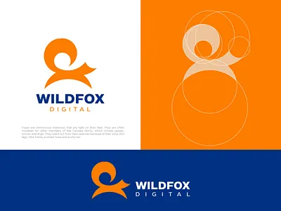 Wild Fox Digital logo animal bird branding cat creative logo dog f symbol fox logo fox logo design foxes golden ratio gradient lettermark logo symbol logodesign modern logo orange blue color perfect logo wolf wordmark