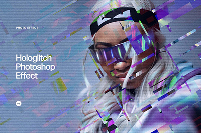 Download: Hologlitch Photoshop Effect action anaglyph download effect futuristic glitch holographic noise photo pixelbuddha template