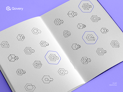 Qovery Case Study on Behance app branding cloud code deploy developer drafts full-stack hosting idea identity isometry logo pencil process saas sketches sowtware