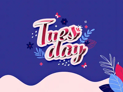 Tuesday 3d day design drawing graphic design illustration illustration art illustrator photoshop texture tuesday typographical vector week