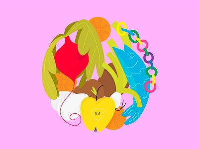 New Year Vibes design fun illustration new year salad vector