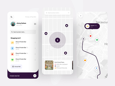 Navigation Mall App app buy groceries mall map navigation navigation mall online order popular shopping shopping list shopping online ui design ui ux