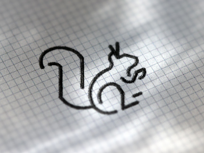 Squirrel / icons on the grid 🐿 animal animals branding design designer grid icon identity illustration line logo logodesigner mark path pencil sketch squirrel stencil ui vector