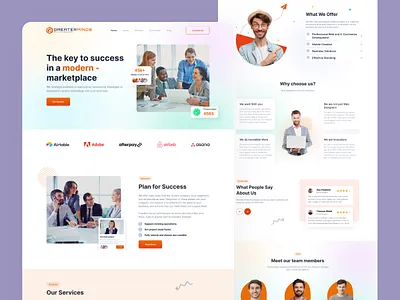 Digital agency landing page agency agency landing page agency website business business landing page corporate digital landing page ui design uiux design website