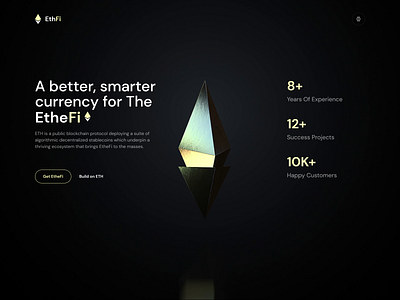 Ethereum | Crypto Landing Page Concept! animation crypto uidesign web web design