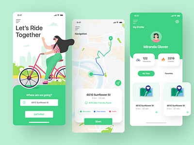 Bike Ride Management App Design 3d animation bike ride management app design branding css design graphic design html illustration landing page logo motion graphics ui ux vector