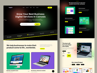 Business Agency Website: Landing Page business design landing page product design uihut uiux design uiux design agency website design