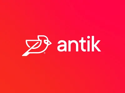 Cardinal Logo Concept antik bird brand branding cardinal concept design fly flying geometric logo orange pink red unused