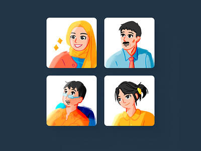 Illustration for Instagram Character campaign character design character digital drawing graphic design hero heroes hijab illustration indonesia marketing people personality superhero