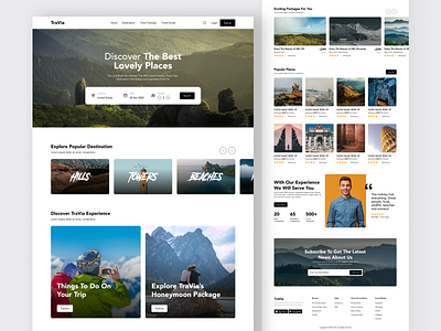 TraVia Website clean creative design minimal ui ux