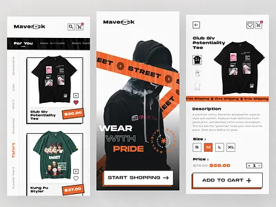 Streetwear - E-Commerce App brand brutalism checkout e commerce e commerce design e commerce shop ecommerce app fashion brand figma ios app design mobile app online store shop shopify shopify app shopping app store streetwear ui design ui designer