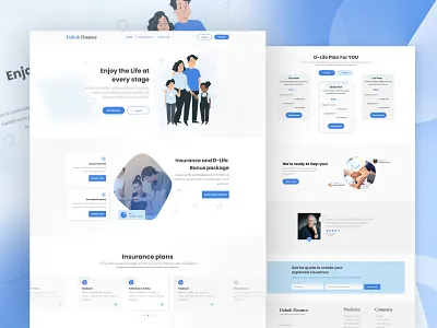 Life insurance web design | Fin-Tech Web banking clean design dahukdesign fin tech web finance fintech industry fintech web health insurance healthy lifestyle insurance company insurance landing page insurance service landing page maksuduix ui uiux ux ux design